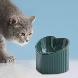 Keramischer geneigter Katzennapf zum Basteln von flachem Futter