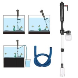 Elektrischer Aquarium-Wasserwechsler, Sandwäscher, Vakuum-Siphon, betriebener Kiesreiniger, Aquarium