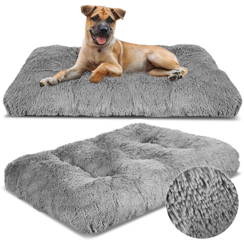 Hundebett SHAGGY Kissen HIGH SIDE Grau M-XL