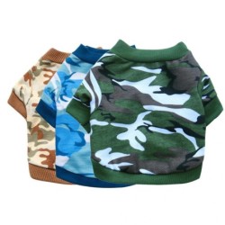 Camouflage Print Winter Haustier T-shirt Sweatshirt Mantel Kostüm kleine Hundekleidung