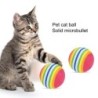 Kätzchenball in Regenbogenfarben, kein Geruch, solide, federnde Indoor-Aktivität, bissfestes Spielspielzeug, Eva-Schaum, Katz