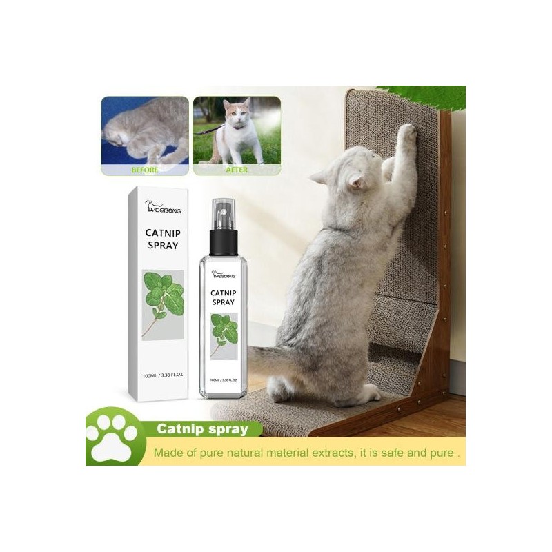 100 ml Katzenminze-Spray, lindert Angstzustände, Entspannung, Katzen-Trainingsspray, natürliches, sicheres Gesundheitsspray,