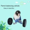 Papagei Balance Spielzeug Mini zweireihige Rollschuhe Haustier kleiner Vogel Intelligenz interaktives Trainingsspielzeug Dreh