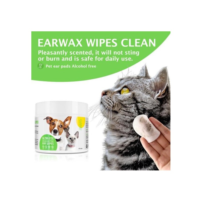 100Pcs/Box Pet Wipes Mild Ingredients Soft Cotton Pet Dog Cat Ear Mites Cleaning Wipes