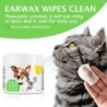 100Pcs/Box Pet Wipes Mild Ingredients Soft Cotton Pet Dog Cat Ear Mites Cleaning Wipes