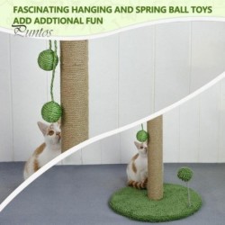 Katzenkratzbaum, hohes Palmen-Kratzbrett mit interaktivem Ball, Sisal-Katzenkrallenkratzer für Hauskatzen