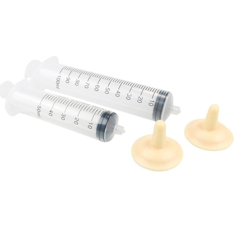 2PCS Klare Baby-/Haustier-Mundspritze für Milchmedizin, Pflege Neugeborenes Haustier-Fütterungswerkzeug für Kätzchen, Welpen,