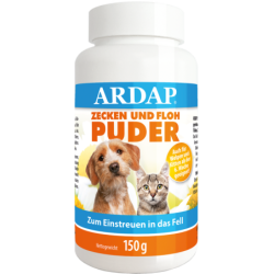 ARDAP Zecken- und Flohpuder für Hunde und Katzen - 150 g