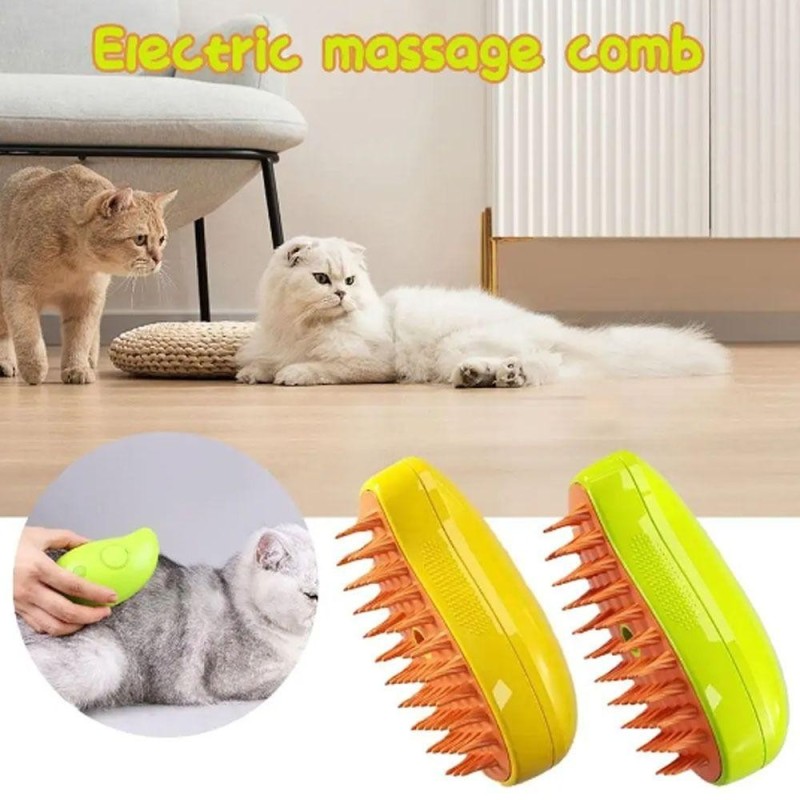 3 In1 Pet Elektrische Spray Massage Kamm Anti Fliegende Haare Hund Kamm Neue Katze Dampf Bürste