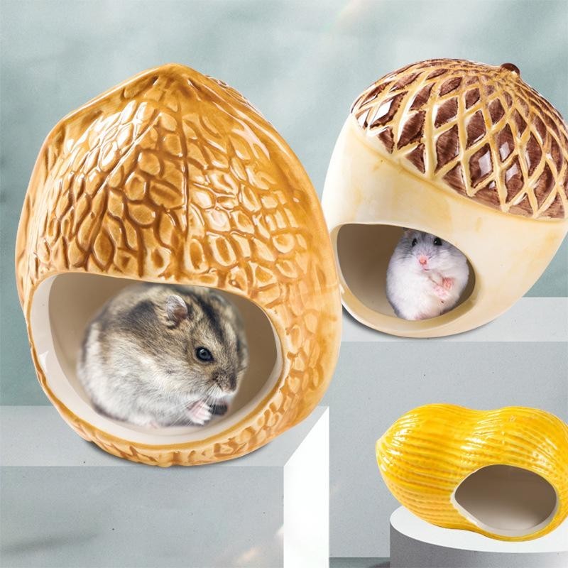 Hamster Keramik Nest Sommer Kühlung Klimaanlage Haus Haustier Liefert Schlafen Nest Kreative Neue Nuss Hamster