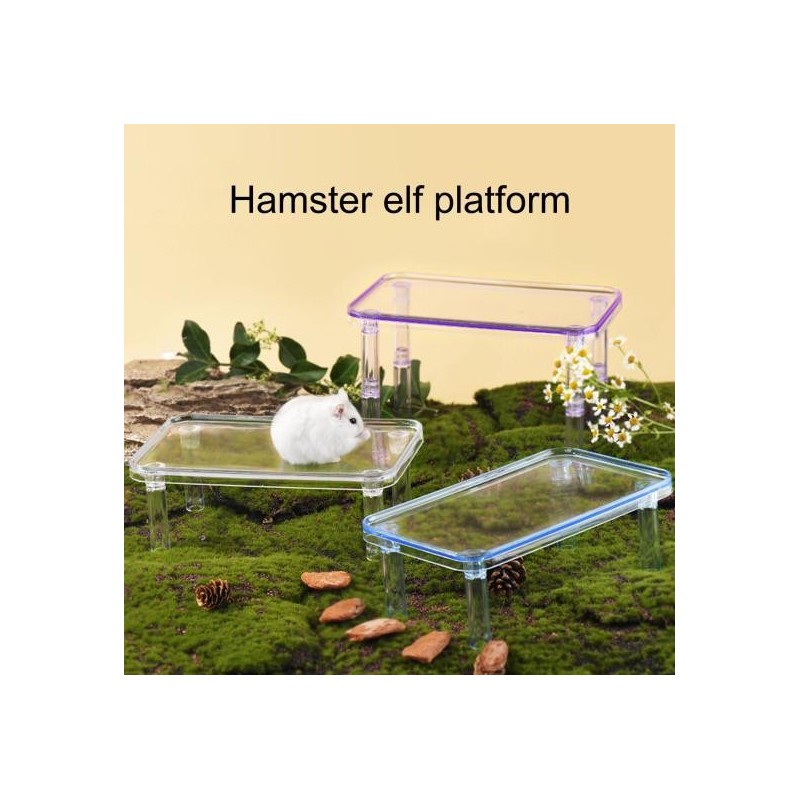 Abnehmbarer, dekorativer Landschaftsbau, transparenter Futternapf, Aufbewahrung, gratfreier Haustierständer, Spiel- und Klett