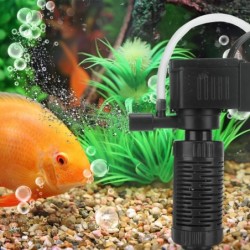 Aquarium-Zubehör, Mini-Aquariumfilter, 3-in-1-Filter, Sauerstoffanreicherung, Tauchfiltration für den Wasserreiniger für Aqua