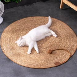 Katzenkratzbrett aus Rattan, Katzenkratzbrett zum Schärfen der Nägel, Kratzbaum, Katzenkratzbaum, Sofamatten, Möbelschutz