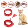 Rotes Haustierhalsband, verstellbar, zur Beseitigung von Flöhen, Läusen, Milben und Zecken für Hunde, Katzen, Welpen