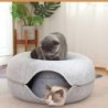 Katzentunnelbett für Katzen im Innenbereich, Katzenspielzeug, Donut-Katzenbett, langlebiges Doppelfunktionsdesign, kratzfest