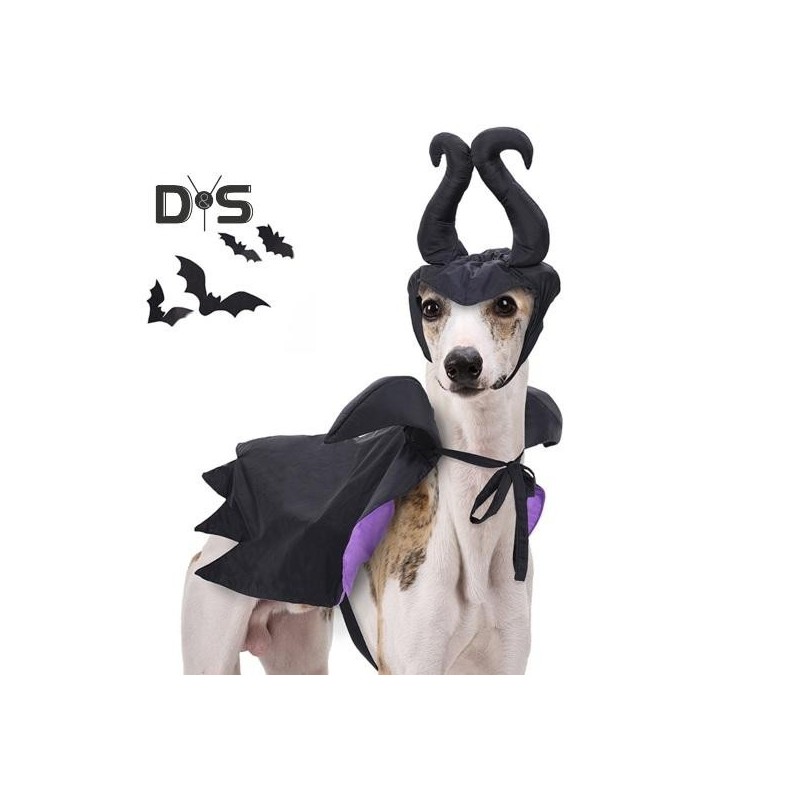 Haustier-Kostüm-Set für Hunde, Halloween, Hexenkleidung, Katzenumhang, lustiges Hunde-Zauberer-Outfit, Mantel, Bekleidung, Co