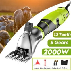 2000W 220V 6 Geschwindigkeit Elektrische Wolle Schere Ziege Schafe Pet Haar Clipper Rasierer Tier Trimmer Scheren Zubehör Bau