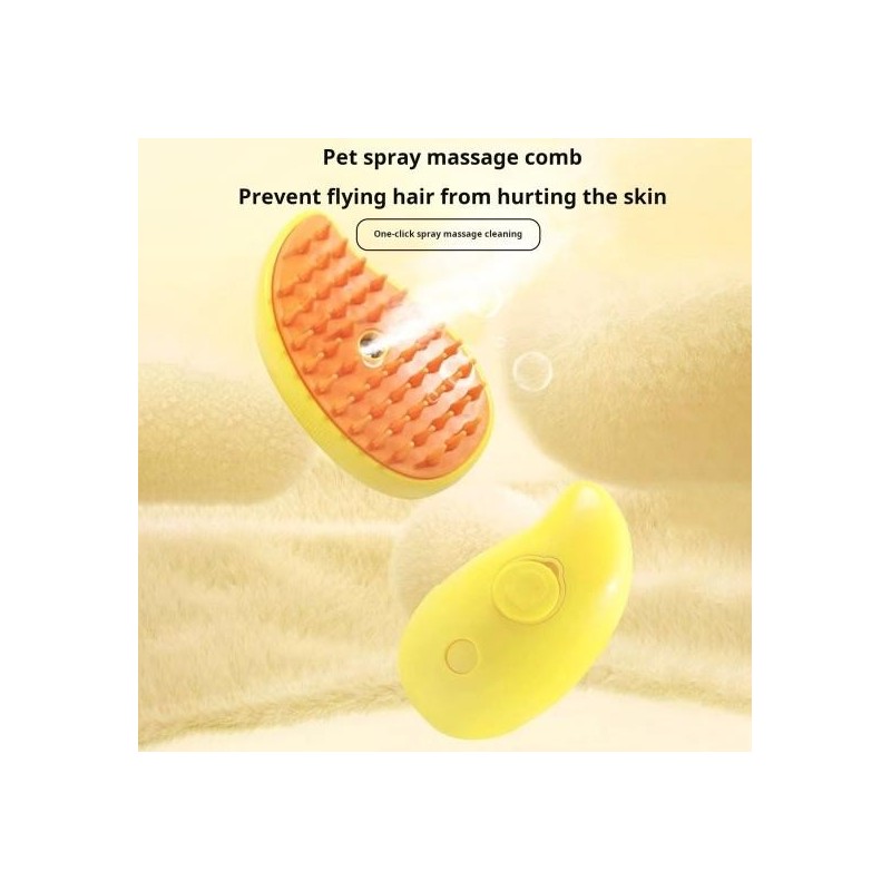 3-In-1 Steam Cat Brush Rechargeable Pet Steaming Brush Cat Grooming Solution with Steam Pet