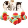 1/5/10Pcs Regenbogen Ball Katze Spielzeug Bunte Ball Interaktive Haustier Kätzchen Scratch Natürliche Schaum EVA Ball ausbild