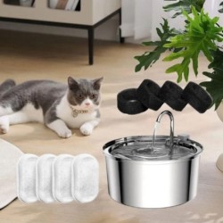 8 teile/satz Weiß/Schwarz Haustier Wasser Brunnen Schwämme Schwämme Filter Element Katze Trinkbrunnen