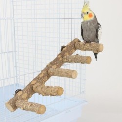 Bird Perches Natural Parrot Perch Bird Stand Paw Grinding Branch Ladder Toys