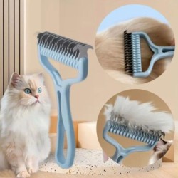 Portable Cat Fur Knot Cutter Stainless Brush Pets Hair Removal Comb New Cat Brush