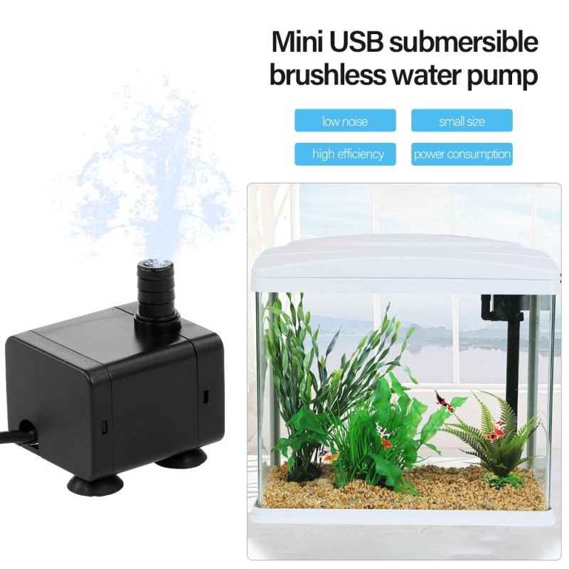 5V Ultra-leise Mini-Bürstenlose USB-Wasserpumpe mit wasserdichtem Netzkabel für Tauchbrunnen