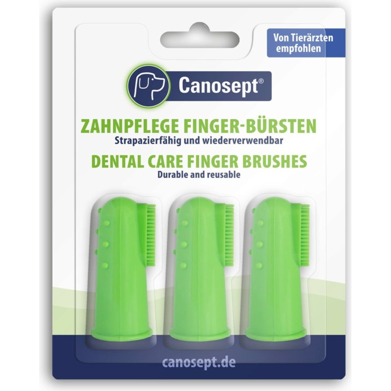 Canosept Zahnpflege Finger-Bürsten für Hunde - 3 Stk