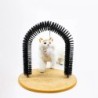 1PC Fashion Luffa Interactive Toys Hair Brush Cat Massager With Scratching Pad Self Groomer