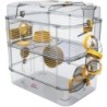 ZOLUX Käfig auf 2 Etagen für Hamster, Mäuse und Rennmäuse - Rody3 duo - L 41 x T 27 x H 40,5 cm - Banane