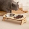 Futternapf für Haustiere, Einzel-/Doppelnapf für Katzen mit Anti-Knockover-Design, Futterbehälter für Hundewasser für Kleinti