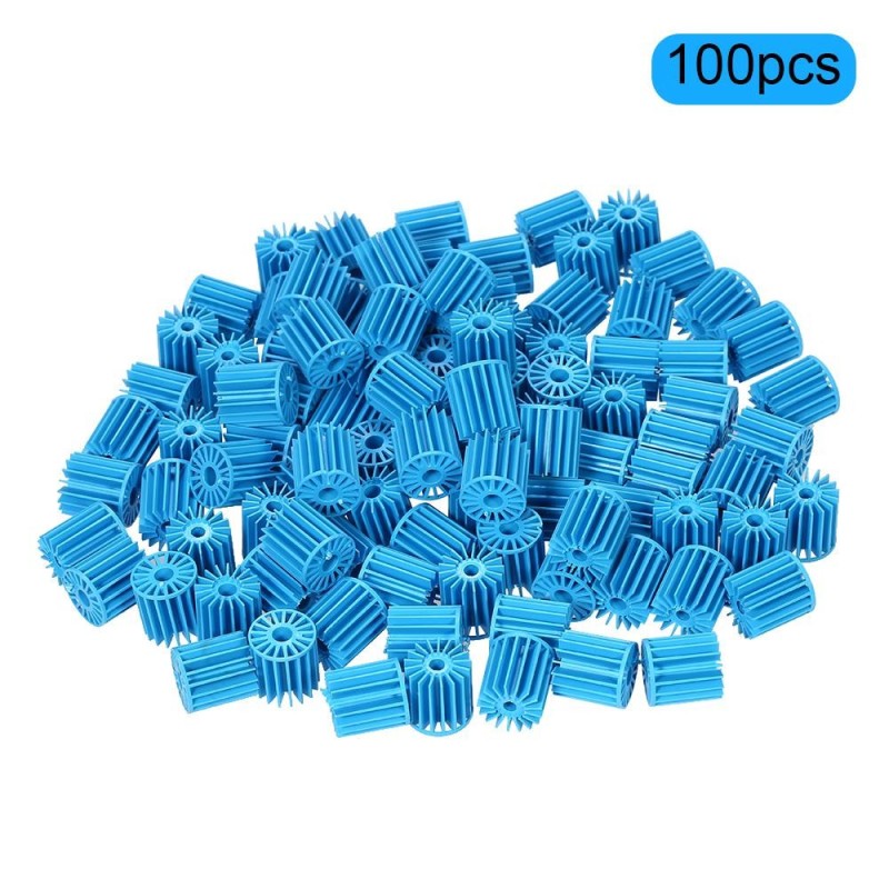 100 Stück 15 x 16 mm Bio-Kugeln für Aquarien, Teichfilter, biologische Filtermedien, Blau