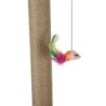 Cat Tree Multilevel Cat Climbing Tower Hemp Cable Covered Scratching Post with Hammock Dangling Toy