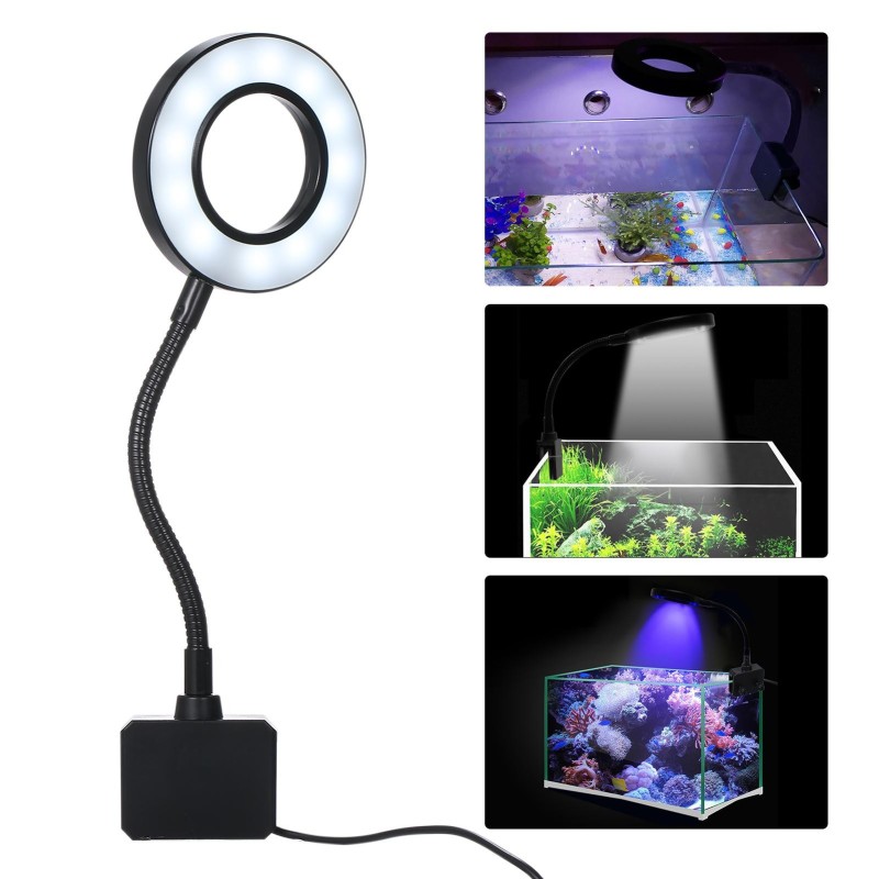 DC 5 V 7 W 18 LED Aquarium Licht Fisch Jar Clamp Clip View Lampe USB Powered Betrieben 3 Beleuchtung