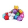 100Pcs Vogel Papagei Eichhörnchen Hamster Sparkly Glitter Lametta Pompom Bälle Decor