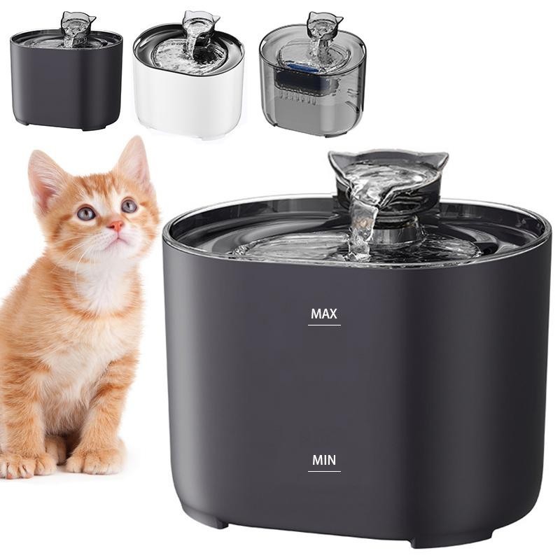 Automatischer Katzentrinkbrunnen mit Umwälzfiltern, ultraleiser elektrischer USB-Wasserspender für Katzen, Hunde und Haustier