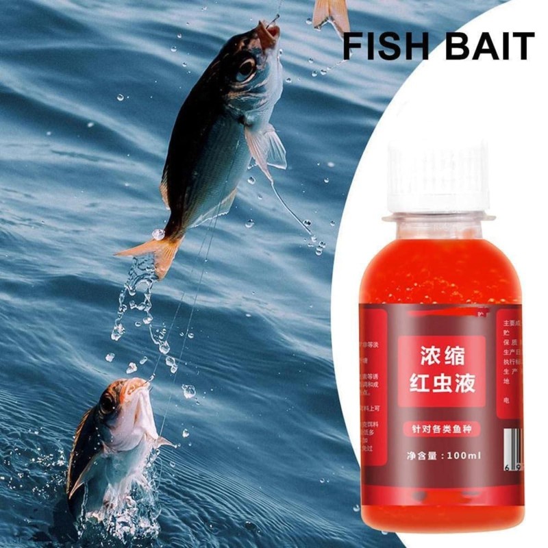 Konzentrierte rote Wurmflüssigkeit zum Angeln, Fischmaterial, Fischköder, Fischköder, Fischköder, Fischöffnung, 100 ml