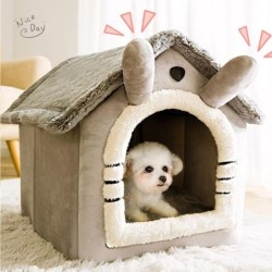 Cat Dog Bed Pet Sleepping Bed Removable and Washable Cat House Kennel for Dog House Indoor Cat Nest