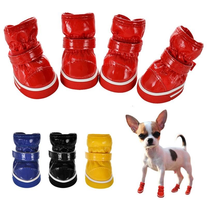 Winter Haustier Hund Schuhe Für Kleine Hunde Warme Fleece Welpen Haustier Schuhe Wasserdichte Hund Schnee Stiefel Chihuahua Y