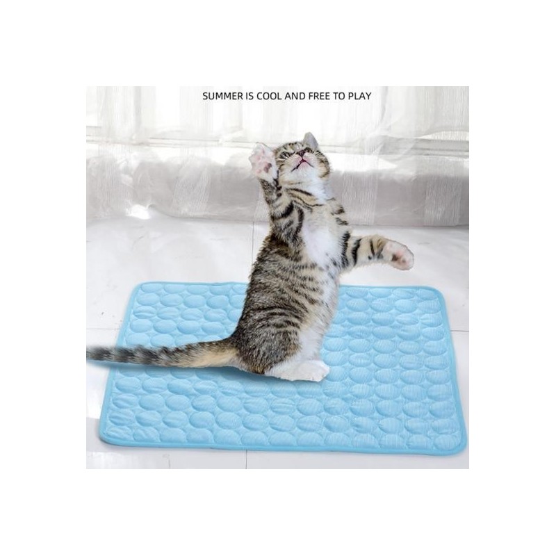 Dog Cooling Mat Summer Self-Cooling Pet Pad Portable Travel Dog Bed Reusable Cooling Pads Ice Silk Sleeping Mat for Home Car