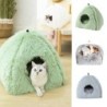 Iglu-Haustierbett, Katze, Kätzchen, Hund, Fleece, niedliche Pyramide, gemütlich, waschbar, warme Haushöhle