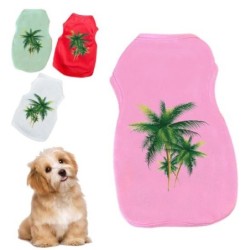 Dog Shirt Round Neck Breathable Outfit Pet Vest Puppy Sleeveless Clothes Cat