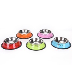 1PC Pet Feeding Bowl Anti-Skid Pet Hund Katze Lebensmittel Wasser Schüssel Fütterung Trinken Schüssel