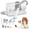 2,3 l Pet Grooming Vacuum Kit Kapazität Tierhaar Staubbecher Hundebürste zum Haarausfall Staubsauger mit 5 Fellpflegewerkzeug