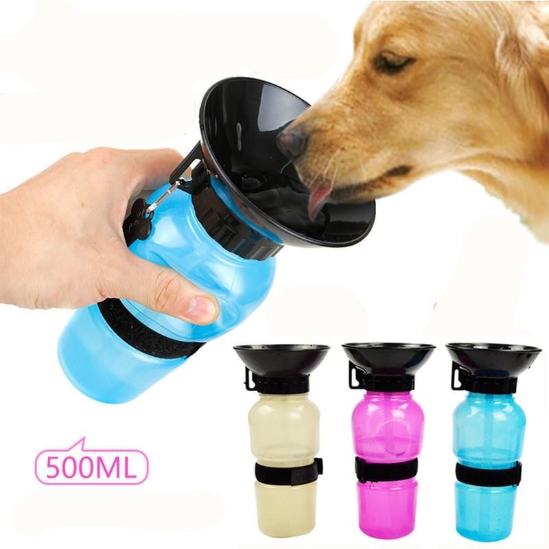 Hund Trinkwasser Flasche Haustier Welpen Sport Tragbare Reise Outdoor Futternapf Becher Tasse Spender