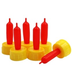 4PCS Lamm Ziege Milch Nippel Trinker Vieh Fütterung Werkzeuge Weiche Gummi Nippel Schnuller Fütterung Schraube Sprite Koks Fl