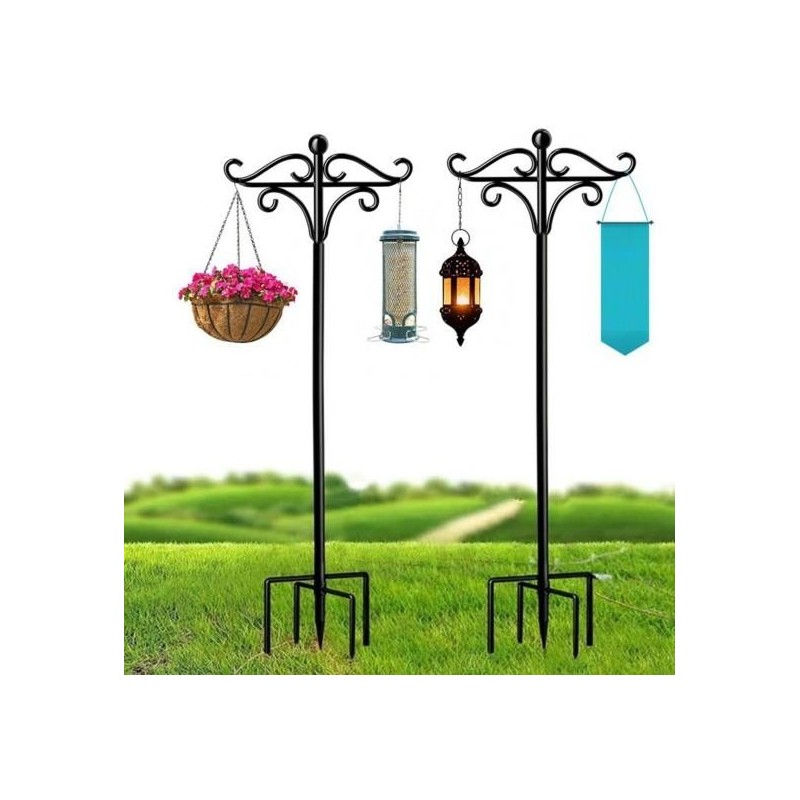 Terrassenständer, stabil, 5 Zinken, robust, rostfrei, für den Außenbereich, Garten, Vogelhäuschen, Hakenhalter, Blumentopf, A