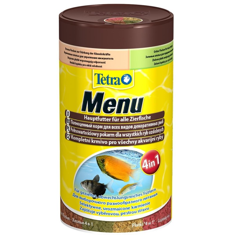 Tetra Menu 250Ml - Mix 4 Pokarmów Dla Ryb