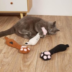 Haustier-Plüschspielzeug, kreative süße Katze, lindert Langeweile, Kätzchen, Katzenpfotenform, Katzenminze, Kauspielzeug, Hei