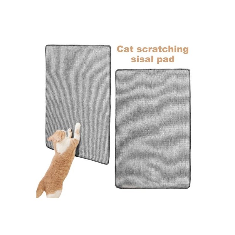 Sisal Cat Scratching Mat Self-Adhesive Wall Floor Cat Scratcher Horizontal And Vertical Pet Scratching Pad